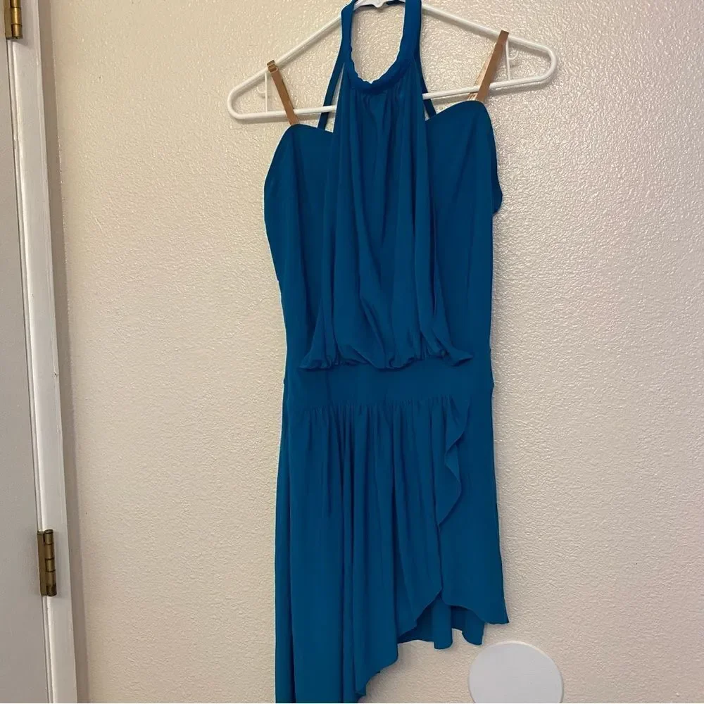 Weissman Dance costume teal jersey dress Depth Over Distance 11417 Adult LA
